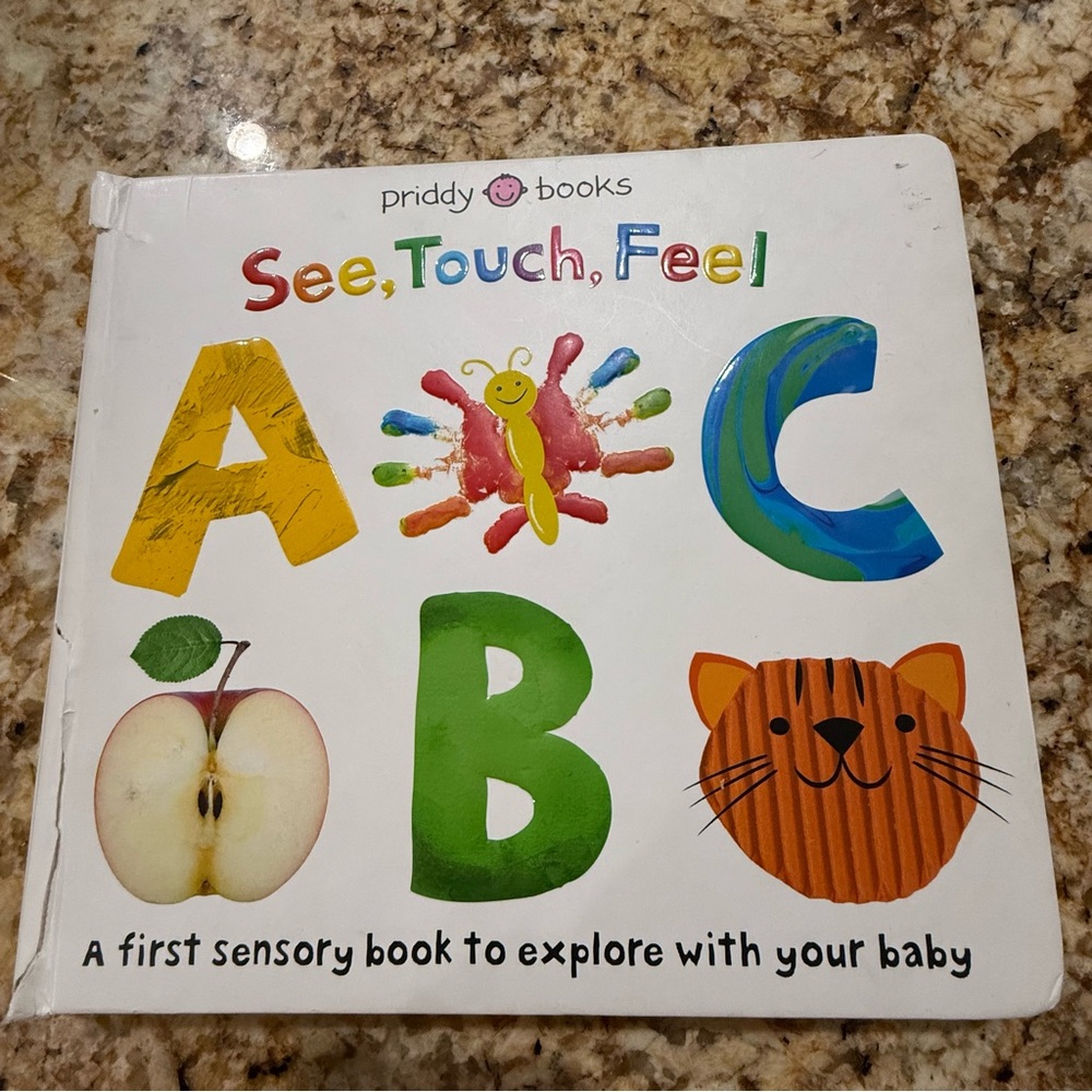 Priddy Books See, Touch, Feel ABC Board Book – Sensory Baby Book
